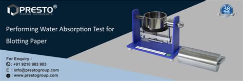 blotting paper for cobb test|water absorption test for paper.